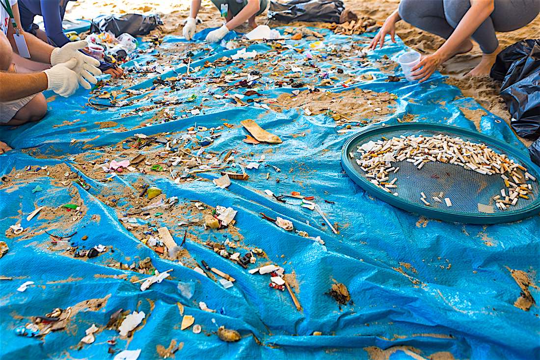 Cigarette Butt Beach Clean Challenges Koh Tao