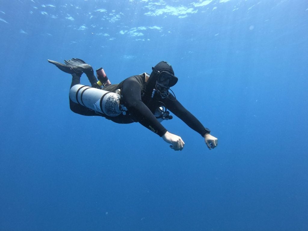 padi technical diving sidemount courses on koh tao