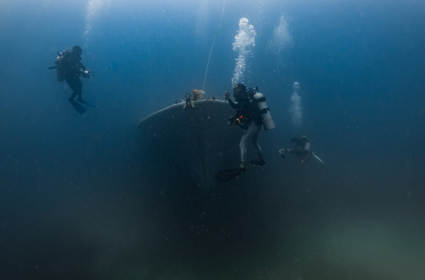 HTMS Suphairin 313 in Koh Tao Thailand - Underwater
