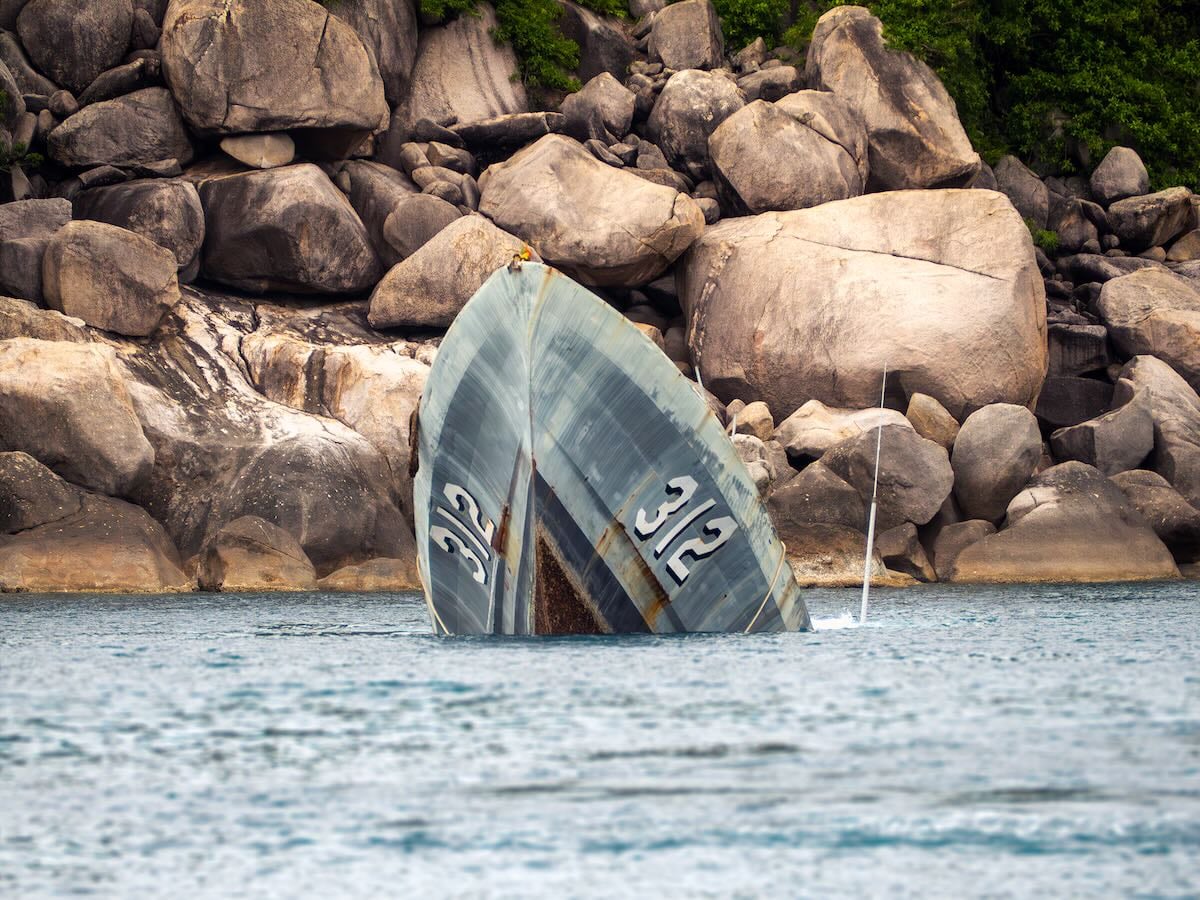HTMS Hanhak Sattru 312 Wreck Dive Site Koh Tao